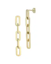 Chloe and Madison 14K Over Silver Paperclip Drop Earrings NoSize NoColor