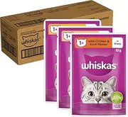 whiskas Favourites with Chicken Cat Wet Food 85 g (Pack of 60)