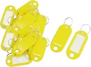 Byttlerom 20pcs Key ID Tags Name Card Labels Keyring Keychain Yellow