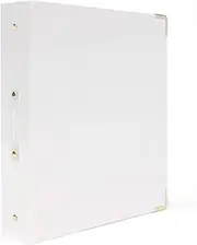 russell+hazel White Patent Signature 3-Ring Binder (36917)