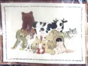 VINTAGE DIMENSIONS 'LITTLE CHILD SHALL LEAD' PAPER PATTERN & YARN CREWEL