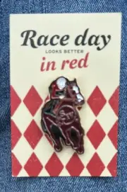Makers Mark Horse Racing Lapel Pin. Free Ship USA