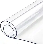 Table Protector Wood Furniture Clear Plastic Tablecloths Wipeable Protective Desk Blotter Cover Mat PVC Vinyl Dining Coffee Buffet Tabletop Protection Pad Mat Easy Clean Oil Resistant Proof 22 x 44