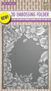 Nellie Snellen 3D Embossing Folder Flower Frame EF3D009