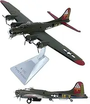 Replica Pre-Build Aircraf Classic Retro Fighter Aircraft 1:72 for Scale B-17G Bomber Simulation Metal Die-cast Airplane Military Display Model Hobbyist Collection Or Gift (with Stand) Collection Gift
