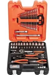Bahco 1/4in & 1/2in Socket Set with Combination Wrench/Bit Set 18 Pcs (S81MIX)
