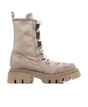 Brunello Cucinelli Monile Lace-Up Boots 35 Nude