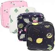 COLLBATH 4pcs Sanitary Napkin Storage Bag Sanitary Napkin Container Period Pouch Menstrual Pad Bag Sanitary Napkin Pouch Small Period Bag Mat Pouch Portable Bag
