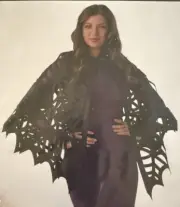 Spider Halloween Costume Web Cape Poncho Adult One Size Cosplay NEW!