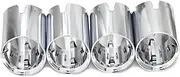 Muffler tip, Exhaust Trim Compatible For BMW M2 M3 M4 G80 G82 G83 G87 Original Cover Exhaust TIP Cover Stainless Steel Muffler Nozzle(Silver 4 PCS)