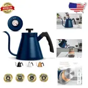 Precision Pour Over Kettle - 27 oz Navy Gooseneck with Integrated Thermometer