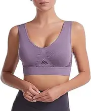 [Generic] Bra Top Women Hollow Sport Breathable Sport Comfortable Wireless Women Sport Underwear Bra Soft Sports Bras Women