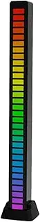 xinyee D08-RGB Smart LED Light Bars Car Sound Control Rhythm Light RGB Voice-Activated Music Atmosphere Lights Tube with 32 LED 18 Colors Built-in Battary 32 Bit for Car Gaming PC TV Room