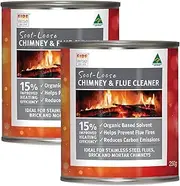 2 x Firewise Soot-Loose 250g Australia’s #1 Chimney & Flue Cleaner, Dissolves Tar, Soot & Creosote, Increases Heater Efficiency, Reduces Smoke Emissions, Helps Prevent Flue Fires 10 Treatments