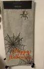 Halloween Rachel Zoe Table Runner 16”x72” Spider web Beaded