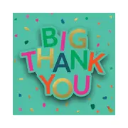Hammond Gower Harmonious Big Thank You Green Colorful Card - 15.5x15.5cm