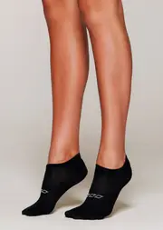 [Lorna Jane] Secret Socks in Black One Size Black/White