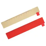 2Pcs Brass Ruler Bookmark, 5.9 Inch Straight Copper Bookmarks,Red