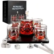 Transparent Creative Whiskey Decanter Set 1000ML Bottle with 2 Wine Glasses 1...