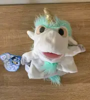 Bluey - "Unicorse" Hand Puppet White Plush Toy TV Show NEW W/Tags 20cm