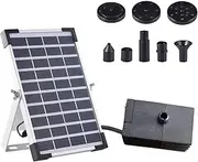 Solar Water Fountain - 10V 5W Solar Fountain Kit with 7 Nozzle | Floating Solar Water Fountain Pump for Bird Bath