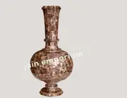 15" Marble Vase flower Pot inlay paua shell antique decor dining room home decor