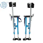 36 - 48 Inch Drywall Stilts Painter Taping Adjustable Aluminum Tool Stilt Blue