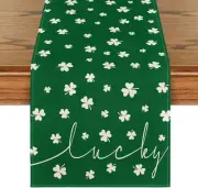 Artoid Mode Green Lucky Shamrock Table Runner, 13" x 120",