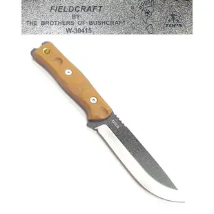 【angel 精品館 】美國 Tops Knives FIELDCRAFT戰術求生直刀附打火棒kydex鞘BROS-01