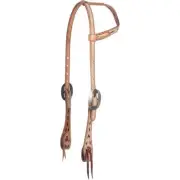 Cashel Buckstitch Slip Ear Headstall Null Natural Roughout