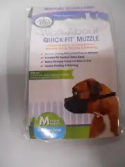 Four Paws Walk-About Quick-Fit Dog Muzzle 3 ~ Medium Short Snout ~ NEW