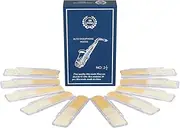 OriGlam 10pcs Saxophone Reeds, Reeds for Alto Saxophone, Traditional Alto Sax Reeds, 2.5 Strength Alto Sax Reeds for Alto Sax Saxophone