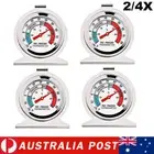 2x Freezer Oven Dial Thermometer Classic Stainless Steel Food Temperature Gauge