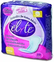 2 Pack of Elyte Light Cotton Incontinence Pads - Extra - 5 in x 13 in - 20 Pack