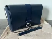 CHRISTOPHER KANE NAVY BLUE SAFETY BUCKLE SHOULDER BAG RETAIL BNWT