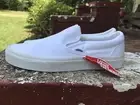 Women’s Vans Classic Slip on,New In The Box Size 9.5, Or Men’s Size 8, White