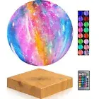 VGAzer Levitating Moon Lamp,16 Colors Galaxy Moon Lamp 5.9 Inch 3D Moon LED L...