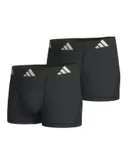 [Adidas] Active Flex Cotton Trunk Underwear 2 Pack in Black