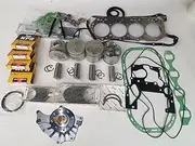 for Isuzu Engines 4JG2 Overhaul Rebuild kit + Piston + Ring + Full Head Gasket kit + crankshaft Main Small Bearing + 1 pc Water Pump
