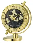 Golden Globe Gold Tone 6 Inch Acrylic Desk and Table Top Clock