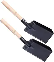 HIAKDOFT 2Pcs Durable Iron Shovel for Gardening Practical Planting Tool with Handle for Weeding Digging and Shoveling Outdoor Spaces