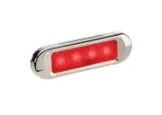 Narva LED Courtesy Lamp Red/Stainless 90834BL