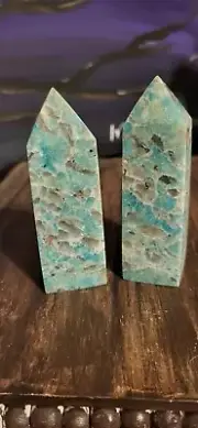 Amazonite With Smokey Quartz Towers