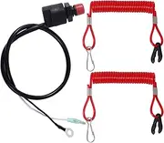 Stylemafia Universal Boat Outboard Lanyard Engine Motor Kill Urgent Stop Switch/Safety Lanyard Tether Cord 2 pcs Boat Accessories Compatible with YamahaTohatsu Honda Outboard Motors, ATV Bike