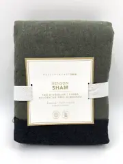 Pottery Barn Teen Benson Sham Standard Dusty Olive #1284N