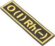 [zenaogaawbo] Blood Type Patch for Backpack Nylon Uniform Appliques Polyester Patch for Clothes Blood Type Patch