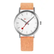 Mondaine Classic White Dial Orange Strap Watch A660.30360.17SBF