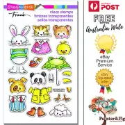Stampendous Spring Short Stack Stamps, Cat Dog Mouse Rabbit Panda Sheep Chicken