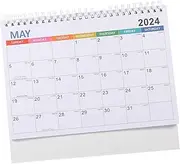 KALLORY Students Desk Calendar Decorative Standing Month Planner for Office Home Use Compact Stylish Design Material for Daily Note Taking