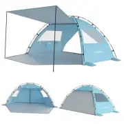Beach Tent Sun Shelter with Canopy, 4-5 Person Pop Up Beach Tent, Easy Setup